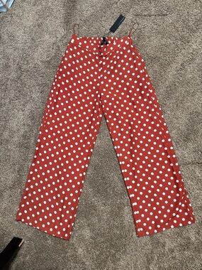 Lucy Paris Rust and White Polka Dot Pants